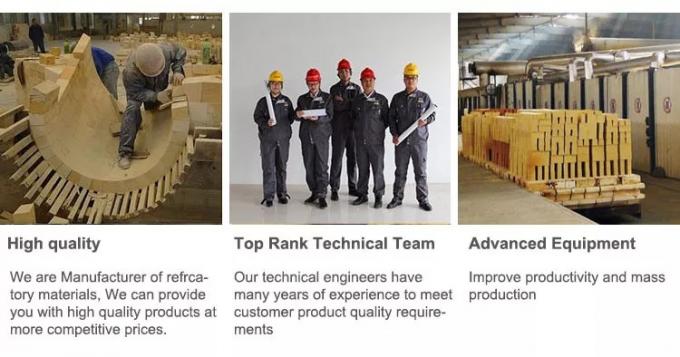 औद्योगिक भट्ठी निलंबित आग ईंट उत्कृष्ट थर्मल सदमे प्रतिरोध उच्च एल्यूमीनियम जंजीर ईंट गर्म स्टोव के लिए 2
