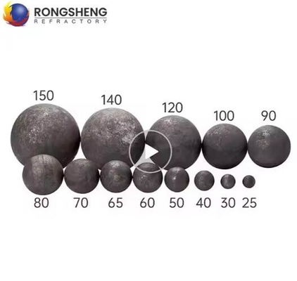 उच्च क्रोम मिल बॉल ग्राइंडिंग मीडिया क्रोम स्टील बॉल Fe2O3 सामग्री 0.5-1.5% और संपीड़न शक्ति 50-100 एमपीए के साथ