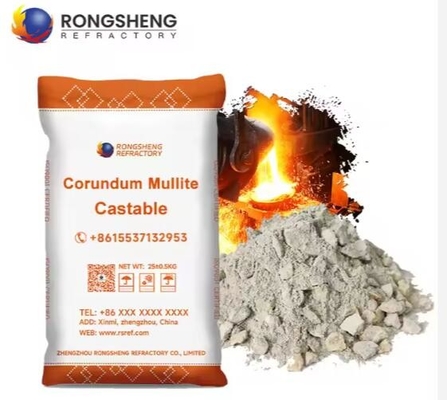उच्च गुणवत्ता वाले कम सीमेंट रेफ्रेक्टरी कास्टबल्स 1600C कॉरंडम मल्टीट उच्च तापमान भट्ठी अस्तरों के लिए पहनने के प्रतिरोधी कास्टबल्स