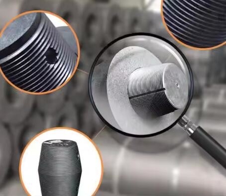 आरपी ग्रेफाइट इलेक्ट्रोड रॉड Hp150mm 250mm 350mm 450mm आर्क फर्नेस फ्यूजिंग Uhp ग्रेड