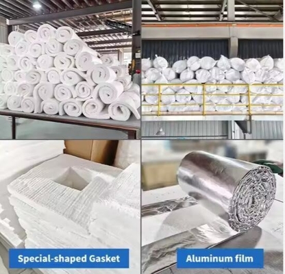 ओवन ओवन थर्मल इन्सुलेशन सामग्री 1260 सिरेमिक फाइबर कंबल 128kg/M3 160kg/M3 एल्यूमीनियम सिलिकेट फाइबर कंबल