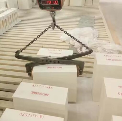 उच्च तापमान फ्यूज्ड कास्ट ईंट रेफ्रेक्टरी जिरकोनिया कोरंडम ईंट AZS-41, AZS-36, AZS-33 ग्लास फर्नेस के लिए