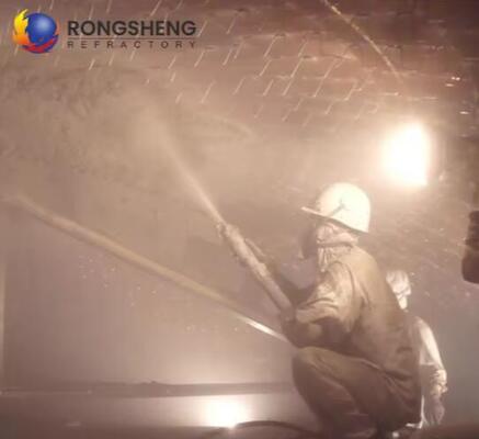 लाडले अस्तर अग्निरोधक गोला बारूद सामग्री टंडिश स्प्रे कोटिंग गोला बारूद मिश्रण मैग्नेसिया आधारित अग्निरोधक मरम्मत द्रव्यमान भट्ठी के लिए