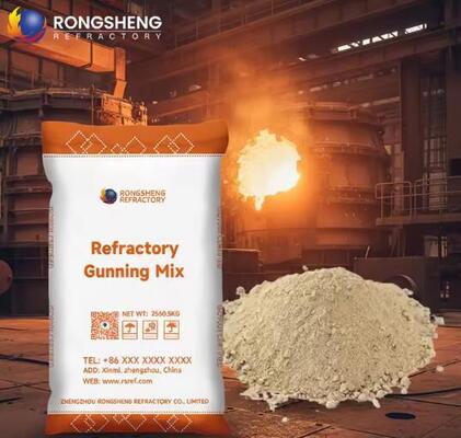 बॉयलर भट्टी के लिए उच्च तापमान 1750°C गनिंग मिक्स मैग्नीशियम एल्यूमिना कोरंडम दुर्दम्य लाइनिंग स्प्रे कोटिंग सामग्री